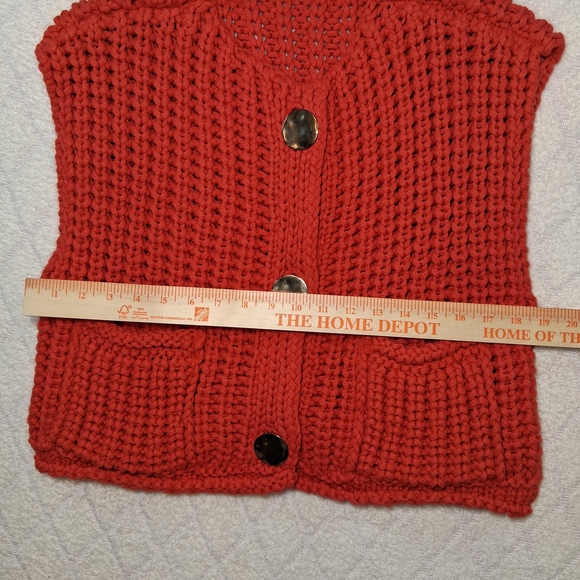 Zara Women's Vibrant Coral Knit Cardigan - Picture 6 of 8
